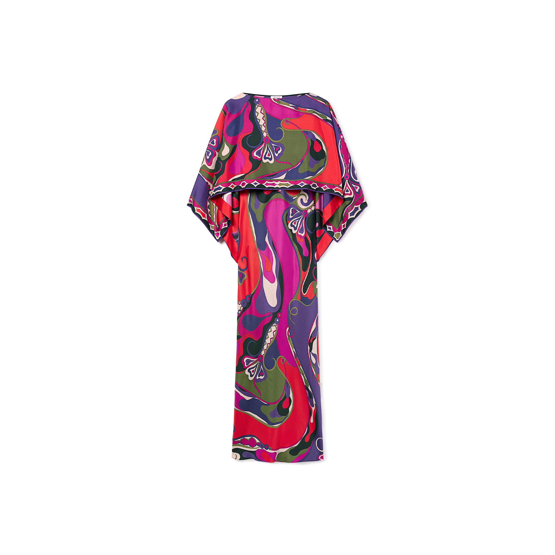 PUCCI ORCHIDEE PRINT LONG DRESS WITH SHAWL 5URI305U731017